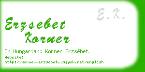 erzsebet korner business card